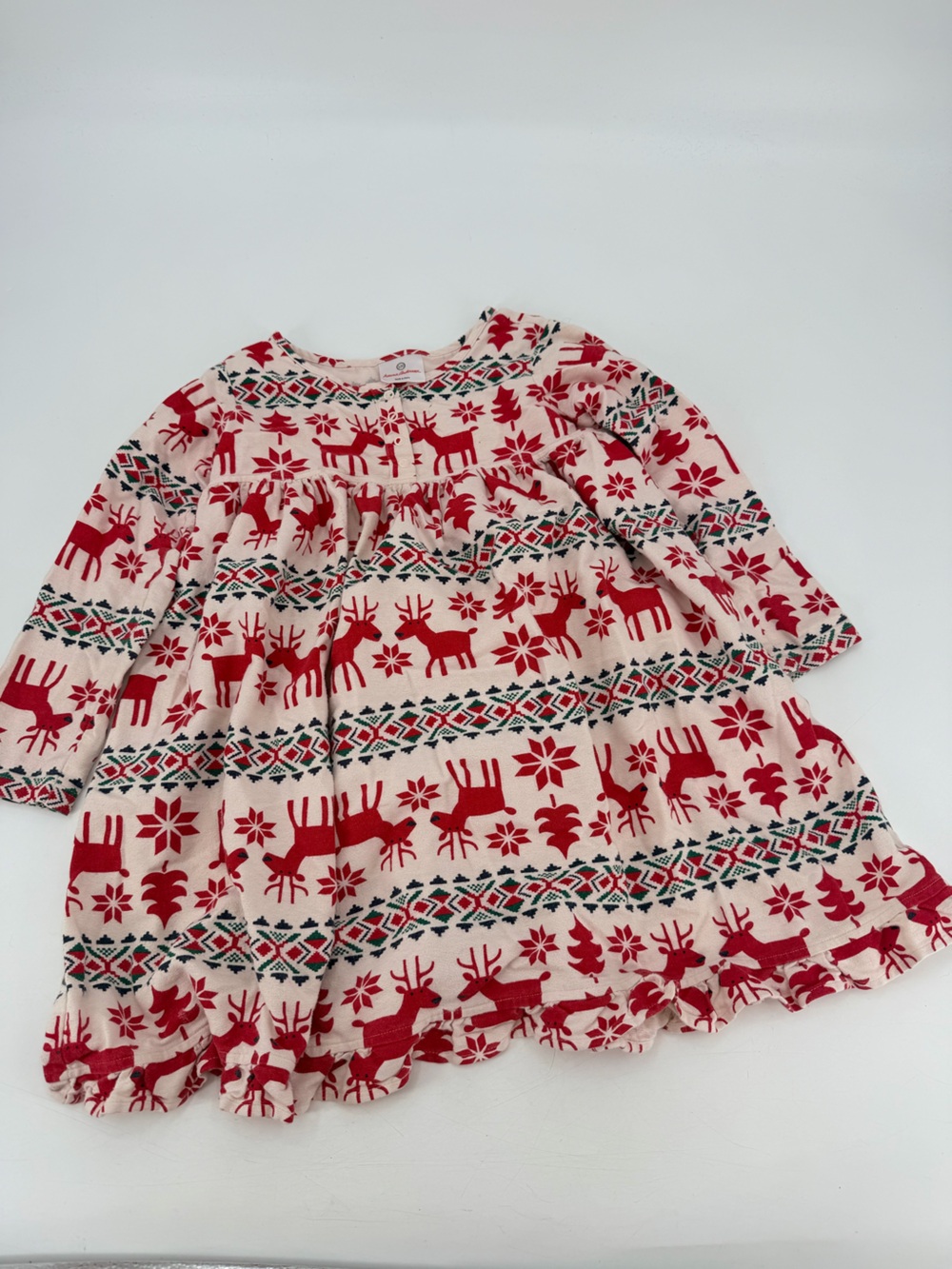 Hanna Andersson Flannel Deer Holiday Nightgown Pajamas Family Matching 120 6 7